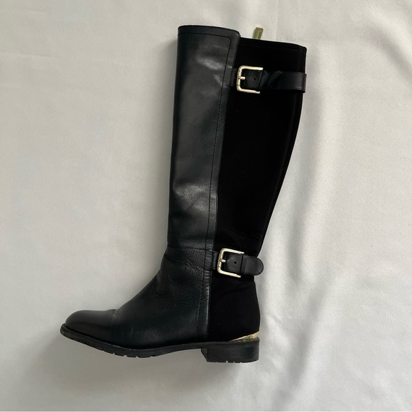 Isaac Mizrahi New York Amit Black Leather Front Riding Boots Size 6M W/ Box - Picture 6 of 15